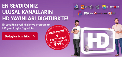 Digiturk'le Tanma zaman Ayda 5,99 TL